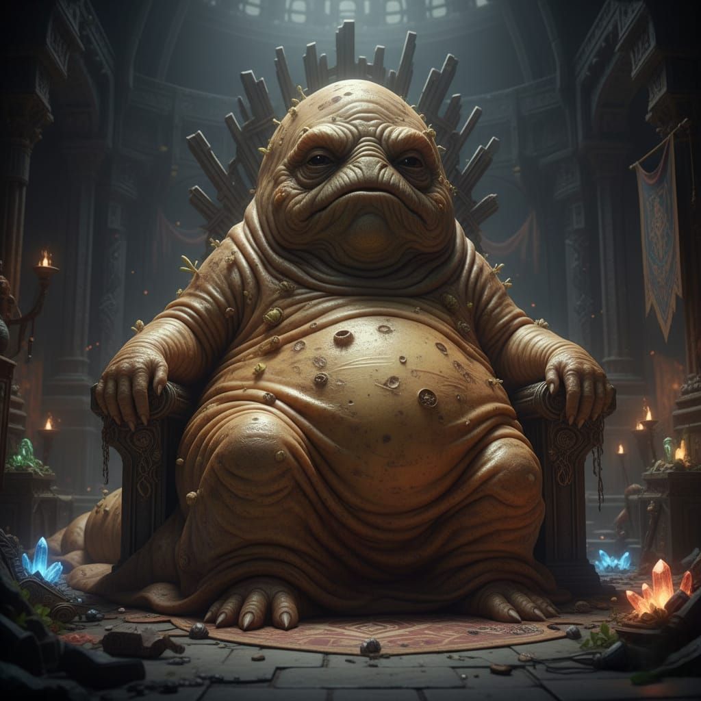 Jabba the Hutt mixed with a potato  by @TheinvisibleMan