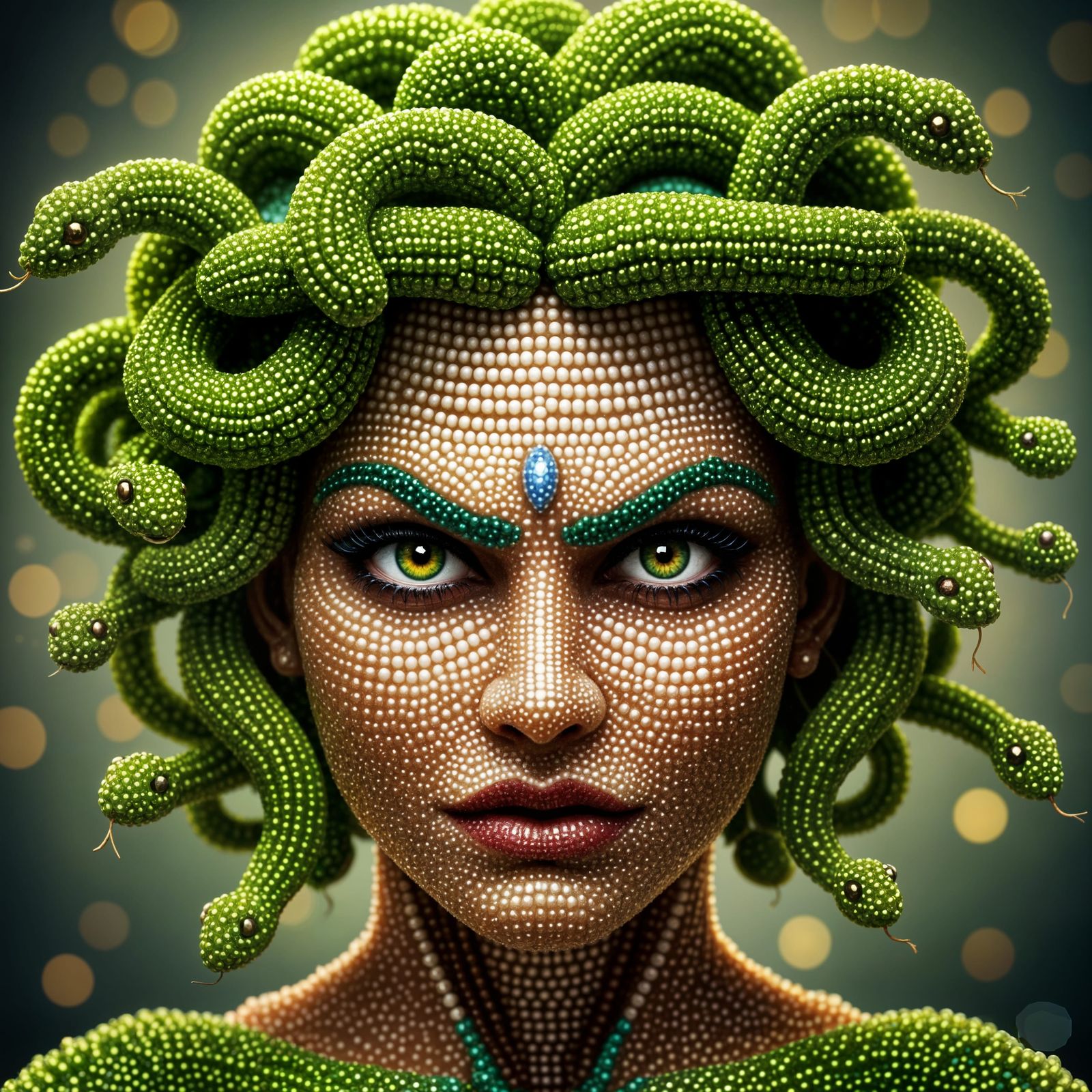 Beaded Medusa Mosaic