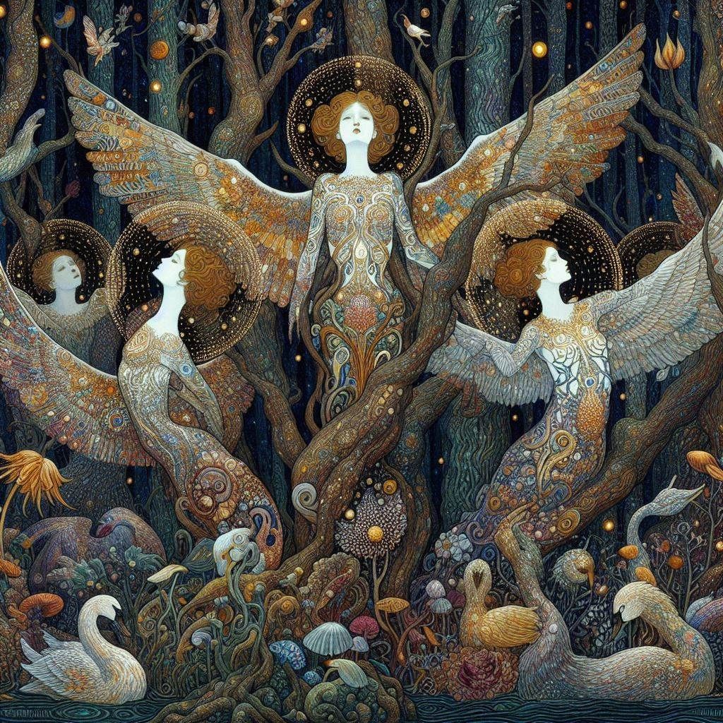 Women with iridescent, seal-like voices and majestic swan wi...