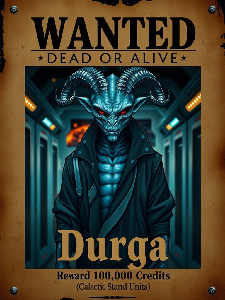 Wanted - Durga  by @Ninjea