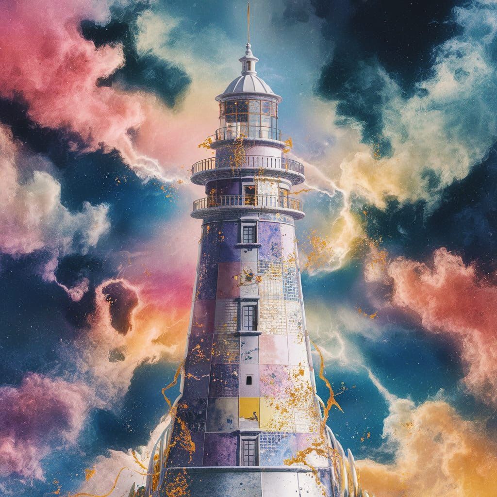 CodeName/ Spectrum Cosmic Serenade Lighthouse Kintsugi Porcelain