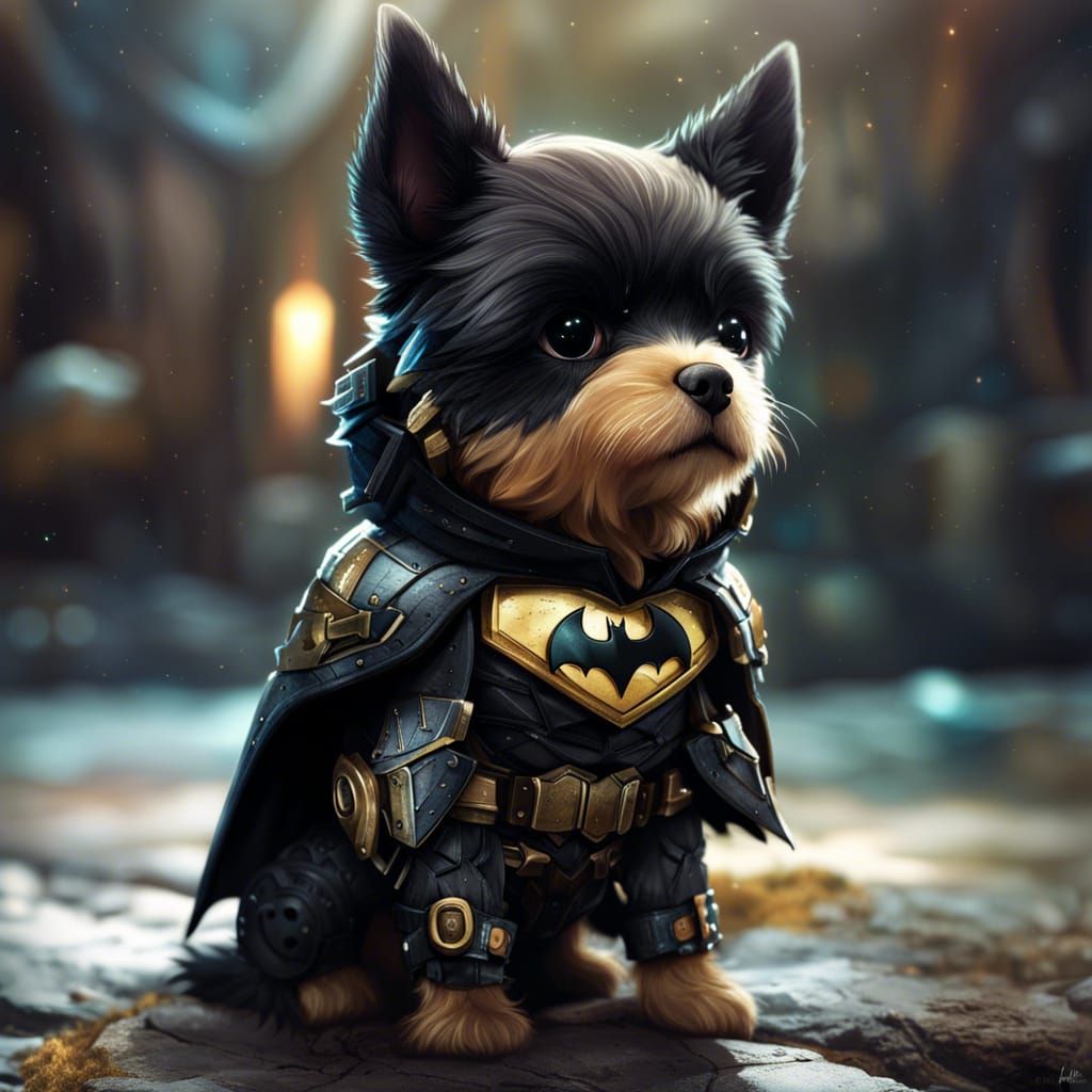 Dog batman  by @Look a dog