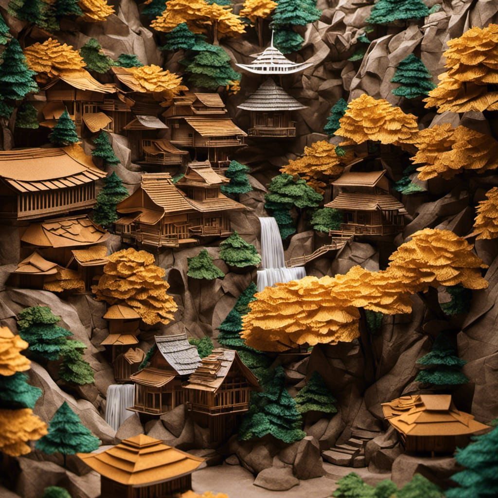 Waterfall village   by @shooflower