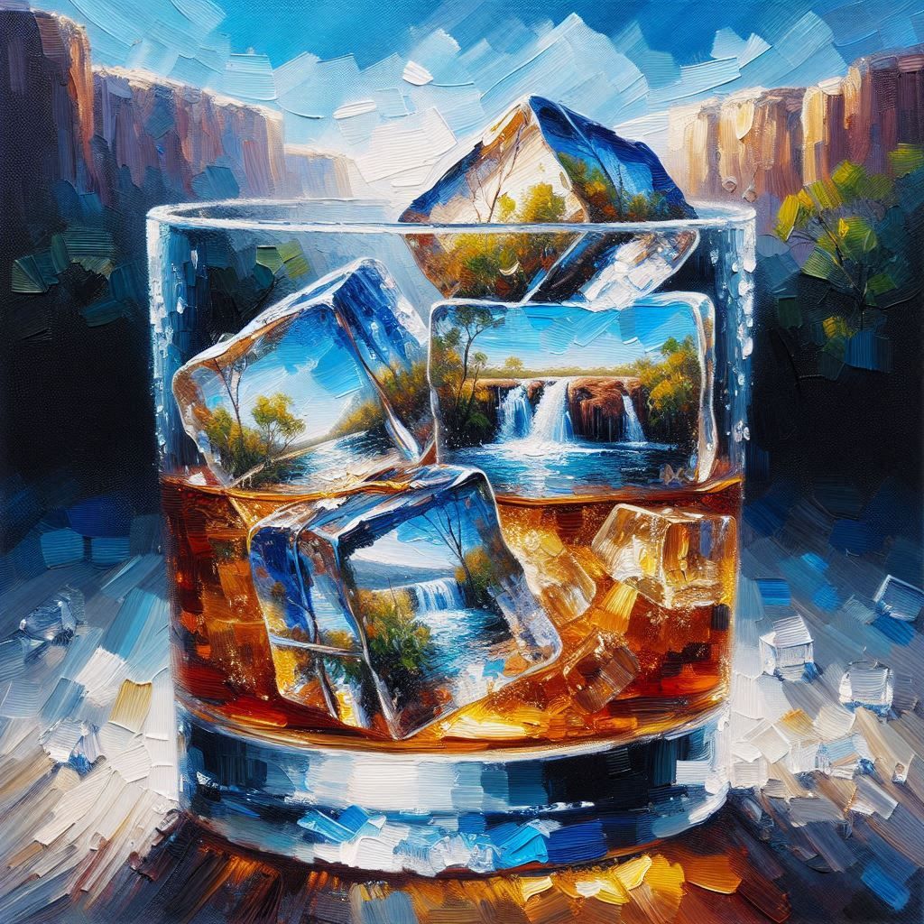 Ice cold drink in the outback