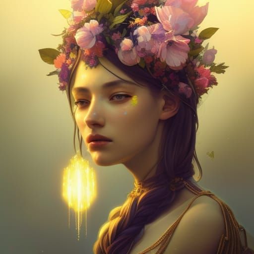 Flower Girl - AI Generated Artwork - NightCafe Creator