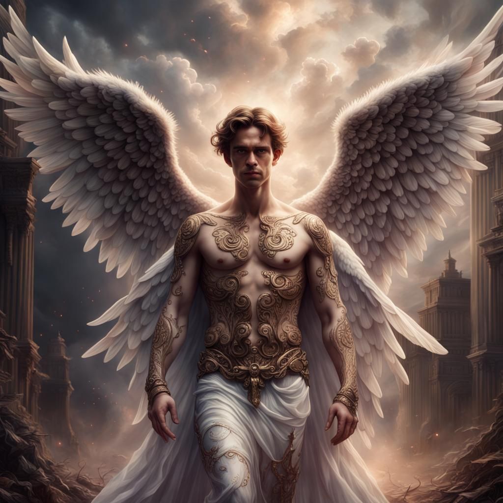 An angel cover with eyes all over his body - AI Generated Artwork ...