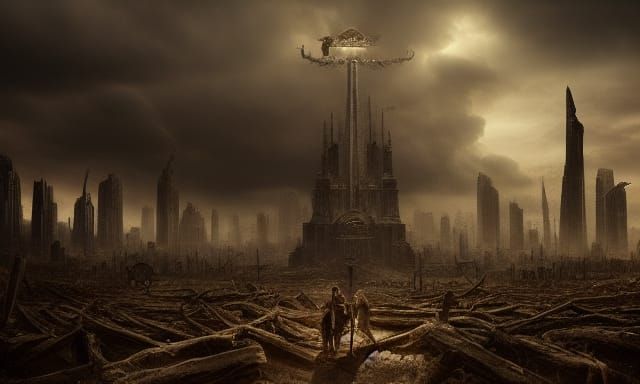 "apocalyptic world horror, 8k"