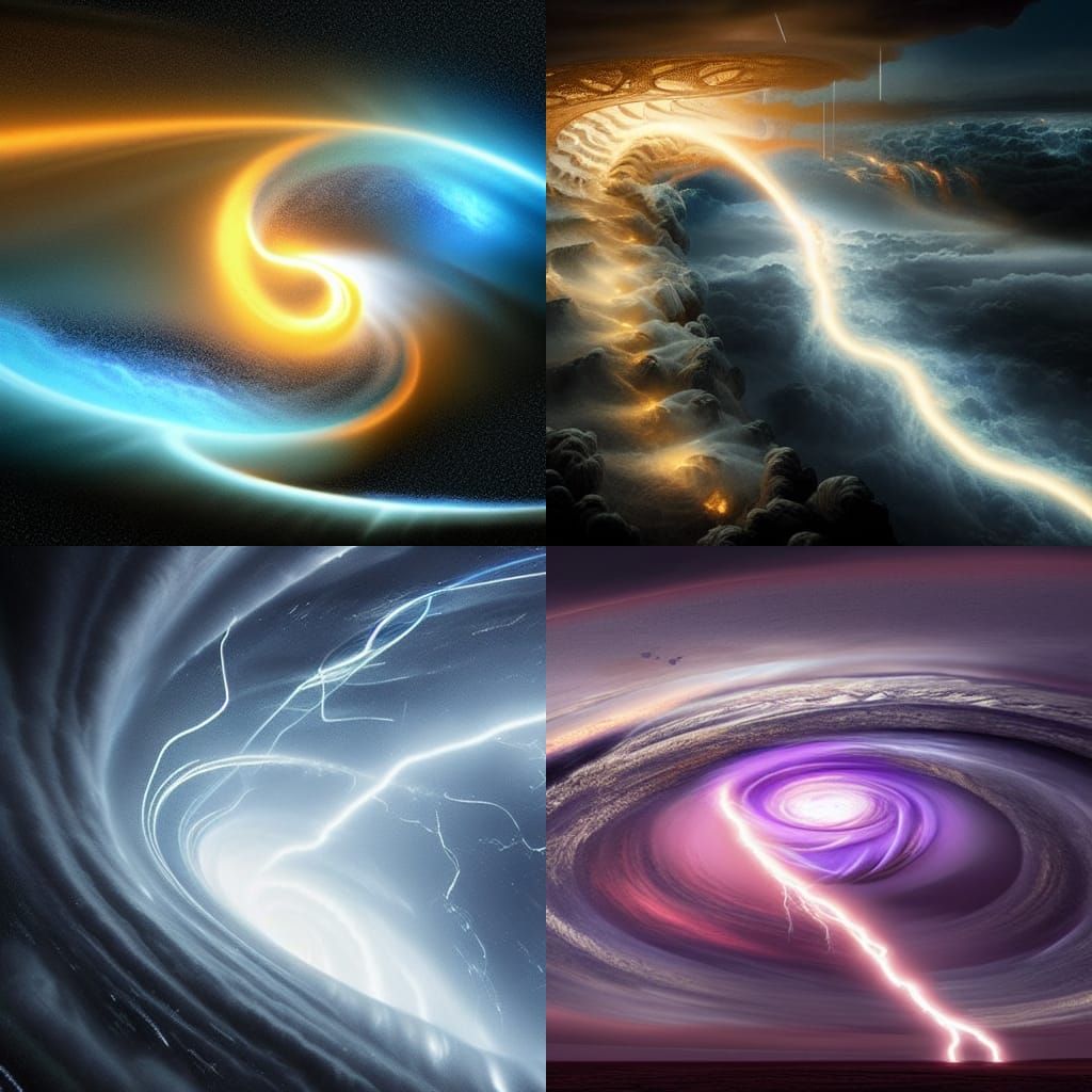 Vortex of the Galaxy and Vortex of lightning