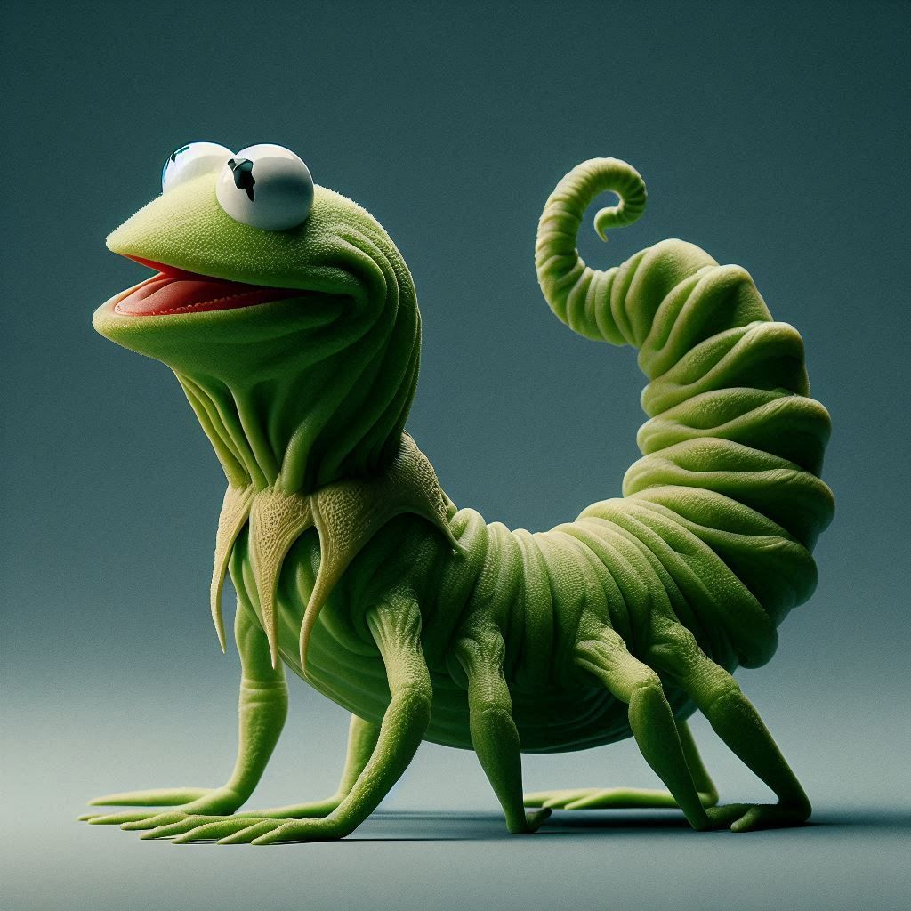 Mutated Kermit the Frog - AI Generated Artwork - NightCafe Creator