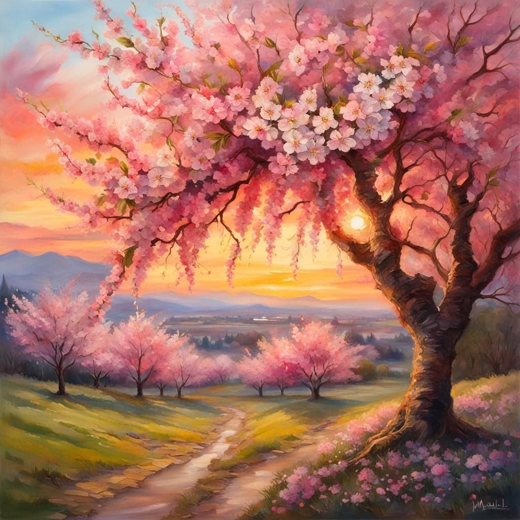 Cherry Trees in Bloom  by @BetaPrime