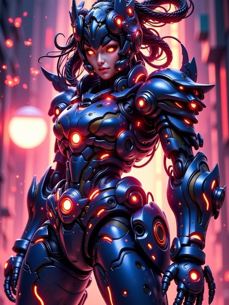 <lora:Cyborg-Galor:1.0> oil on canvas, oil on canvas, Zerg Q...