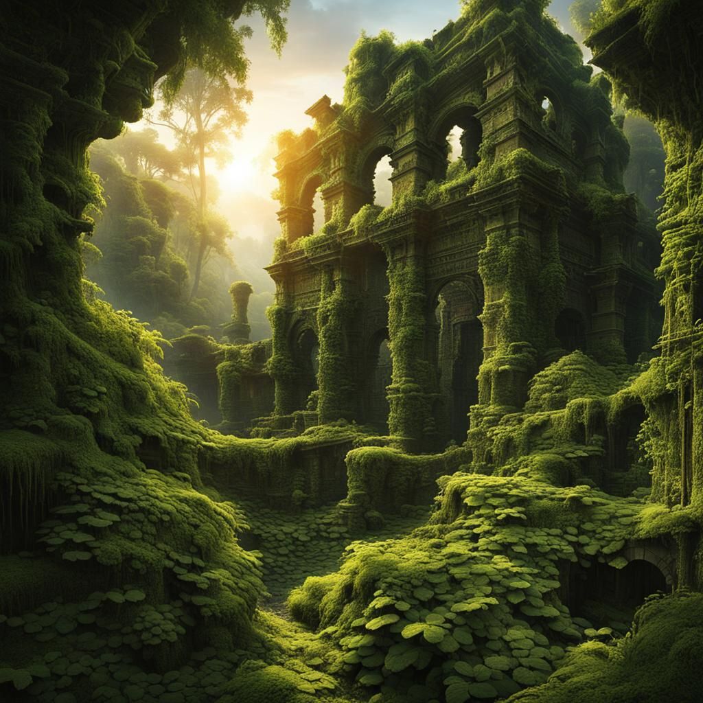 In a world where nature reclaims the remnants of civilization, lush ...