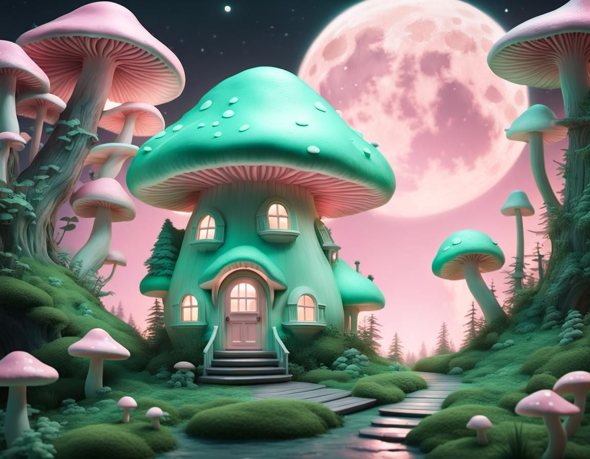 Fairy Mushroom Village   by @Tigerhunter09