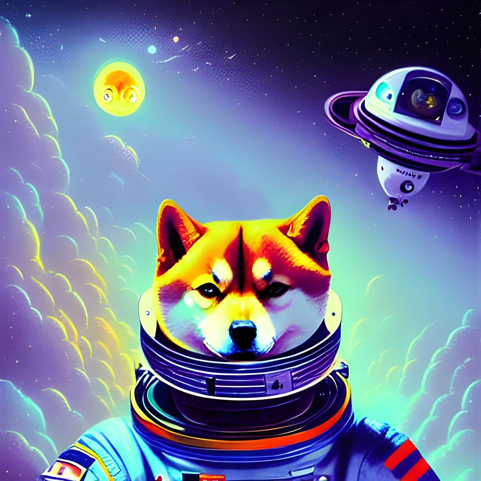 Shiba Inu Astronaut 6.9 - AI Generated Artwork - NightCafe Creator