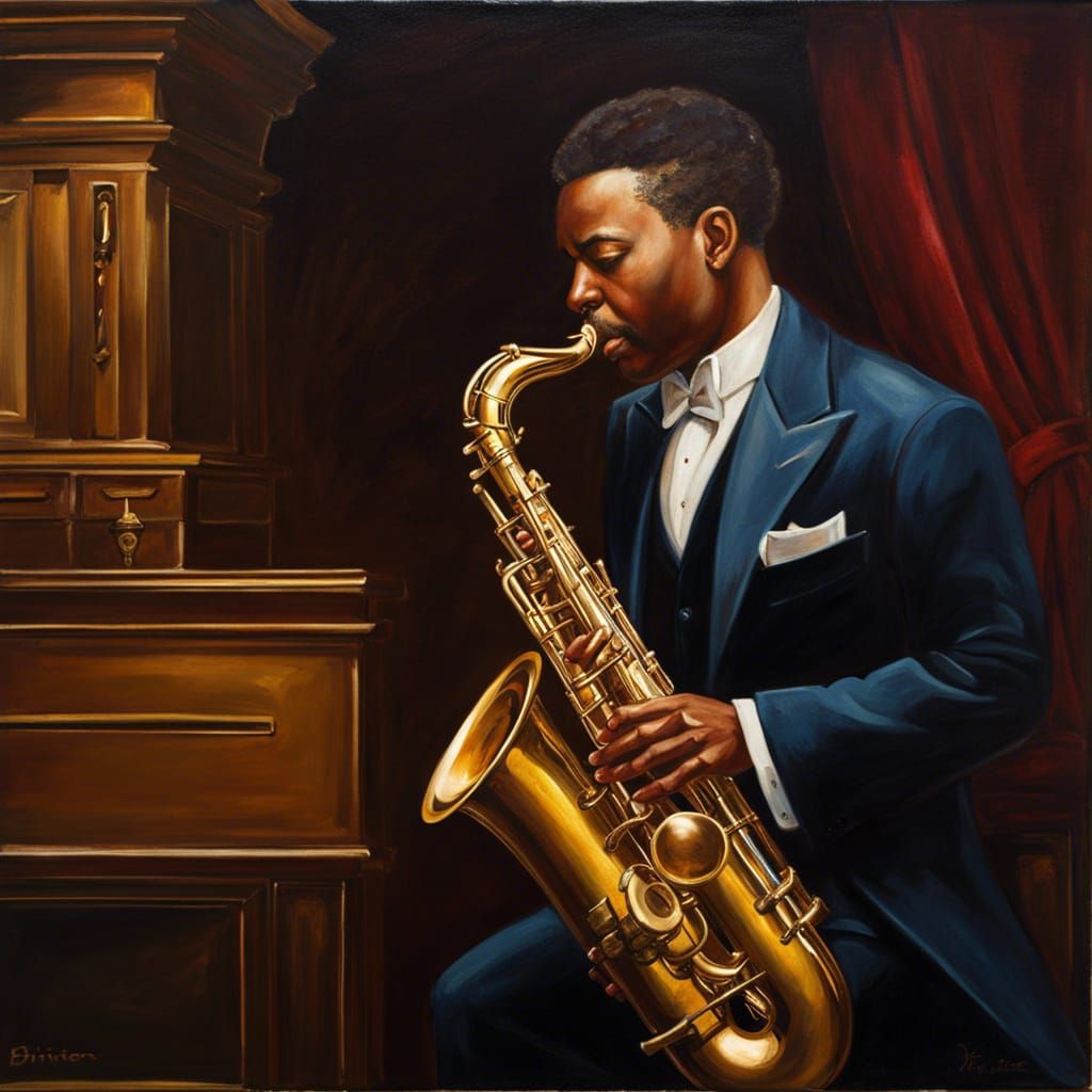 Saxophone Player  by @Dragon Queen