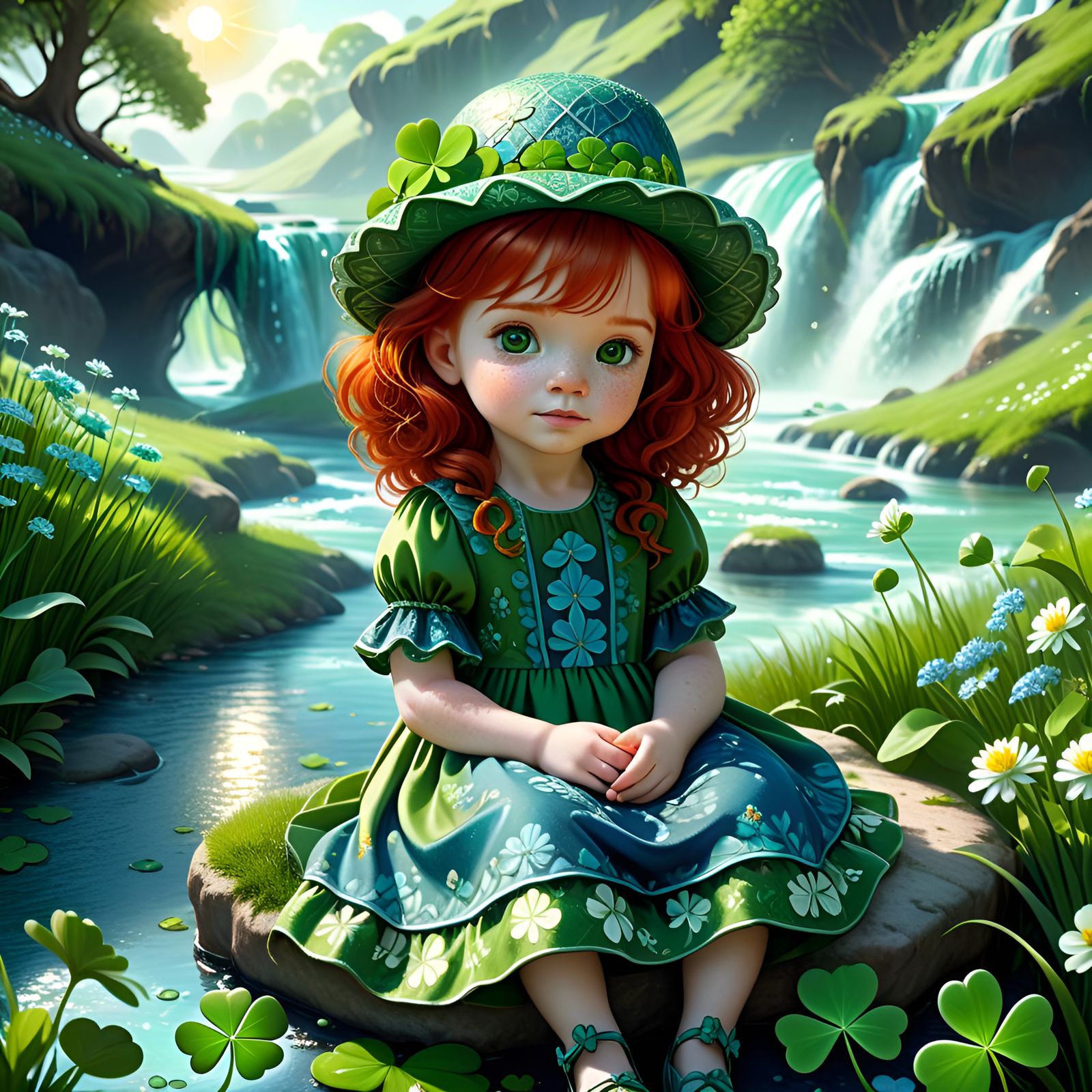 An Irish Girl Finds The Special Four-Leaf Clover   by @GiGi