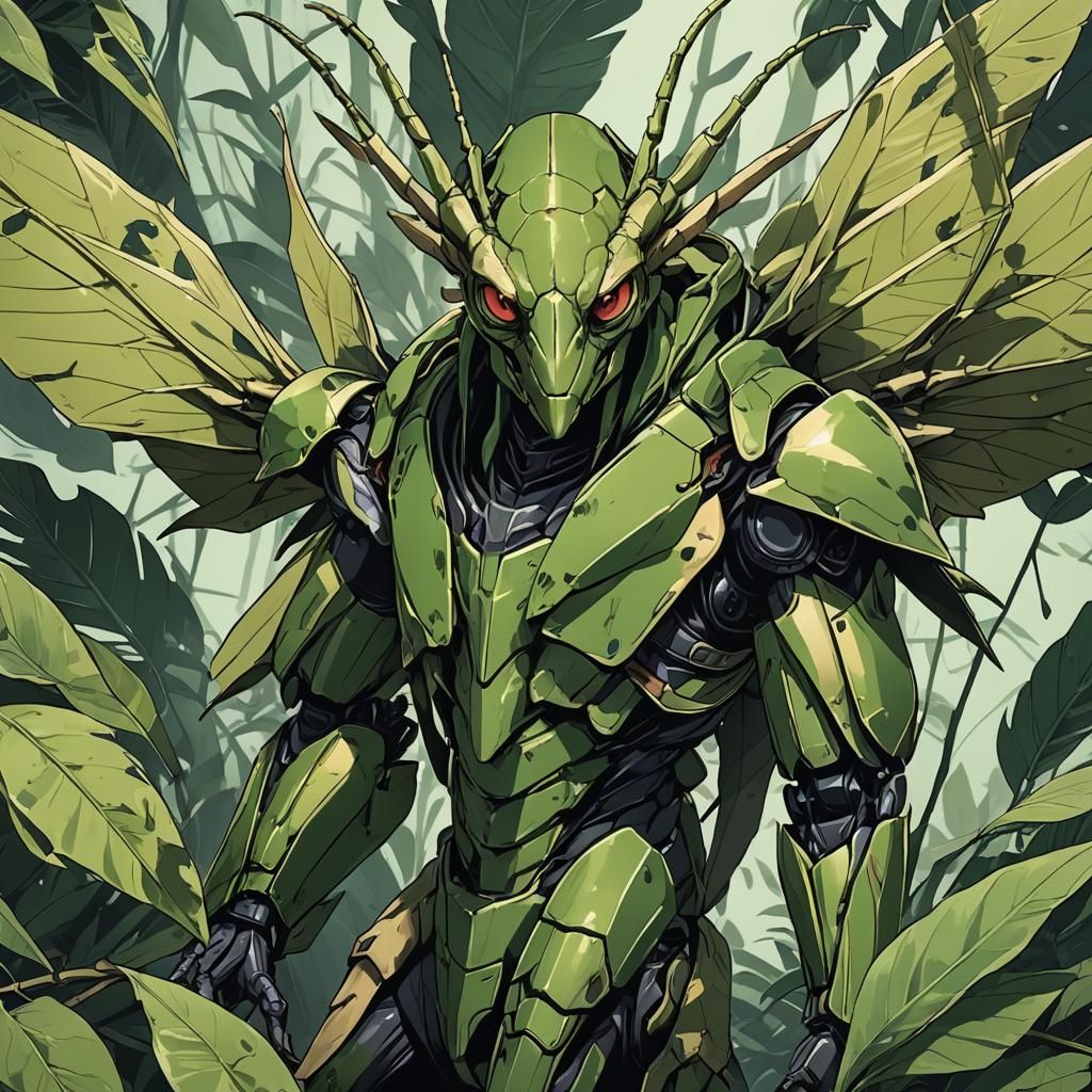portrait of vulture leaf insect hybrid