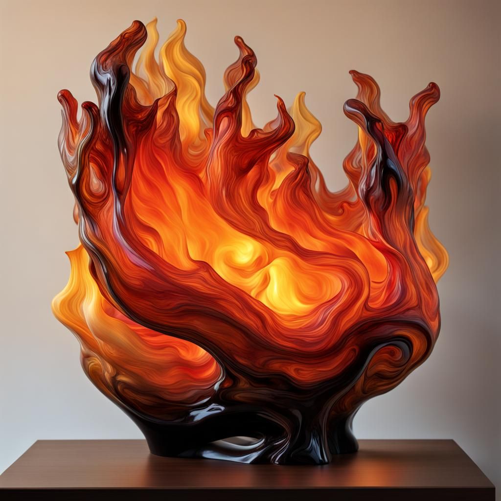 Fire frozen into glass II  by @Purple_Cat