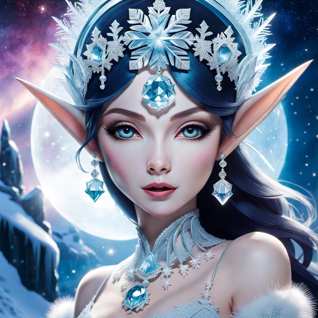 Ice Crystal Elf - AI Generated Artwork - NightCafe Creator