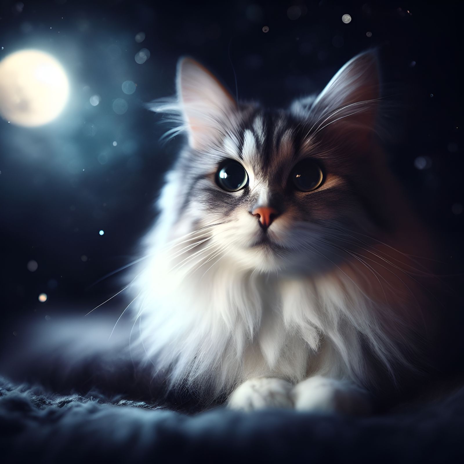 "Has the moon lost her memory? She is smiling alone." - Cats