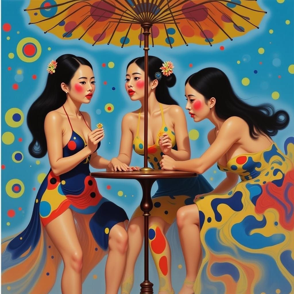  <lora:SCREAMING DOTS:1.0>