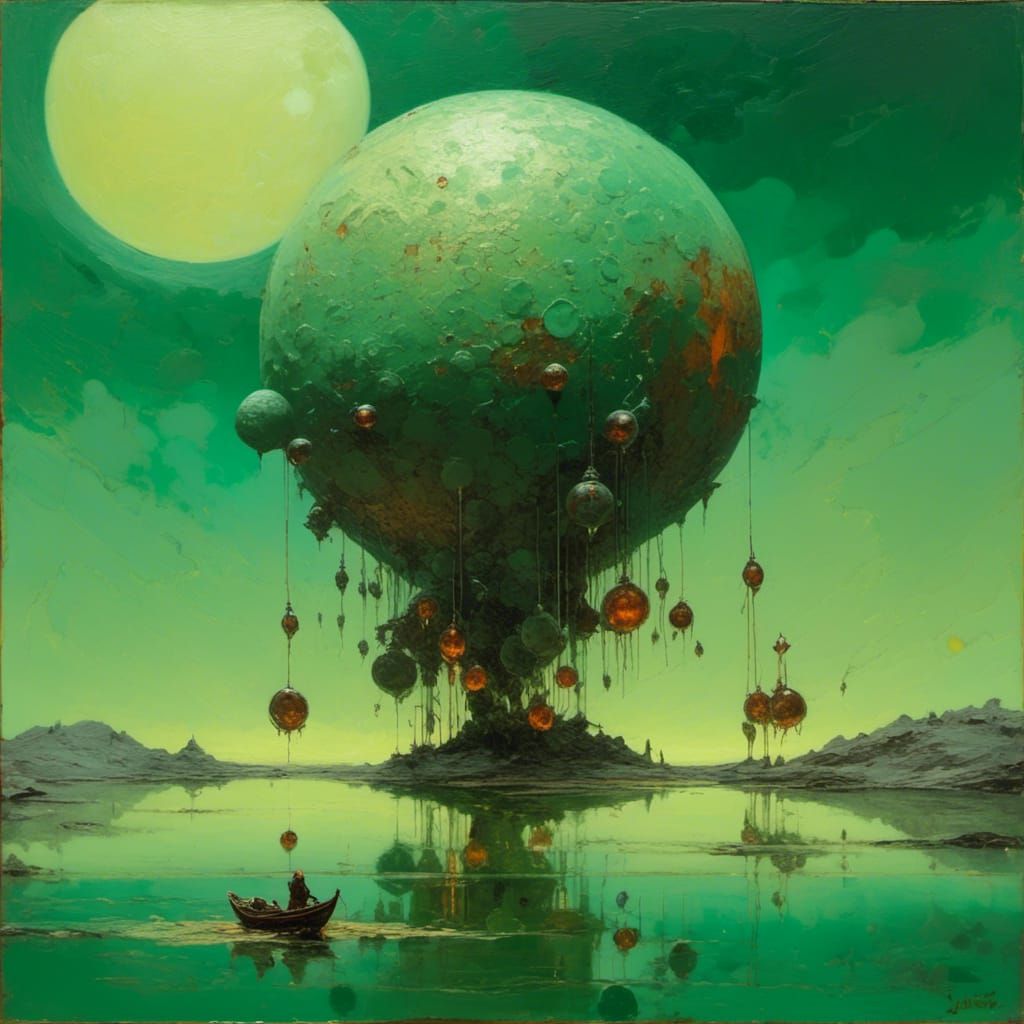 bizarre kult, fullmoon,türkisgelb-rot, <lora:eye:1.0> ,bronz...