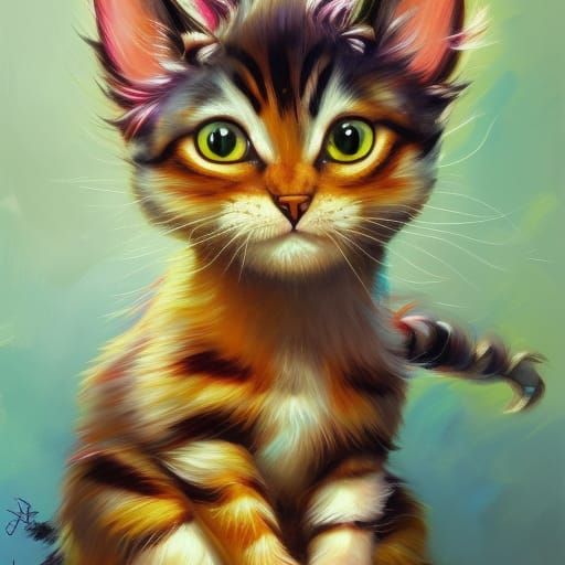 Cute cat - AI Generated Artwork - NightCafe Creator