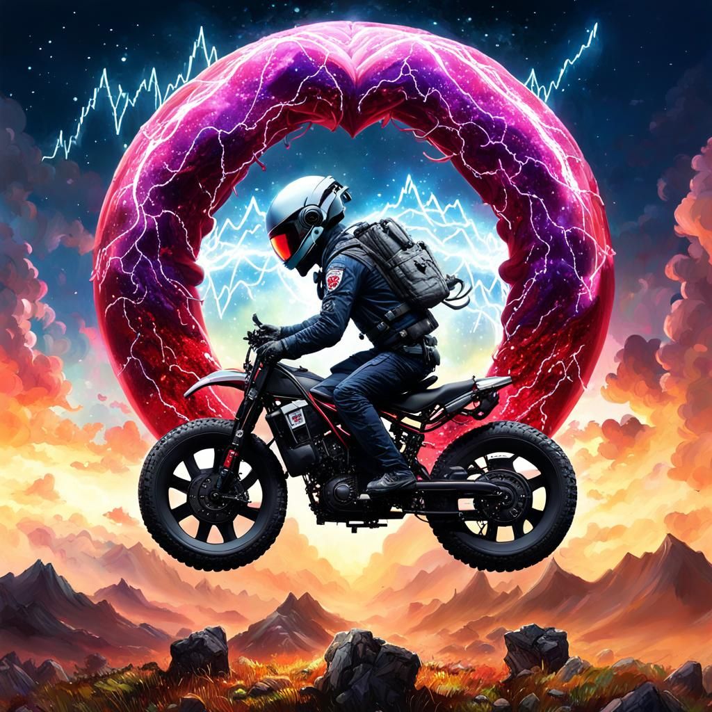 Donut biker