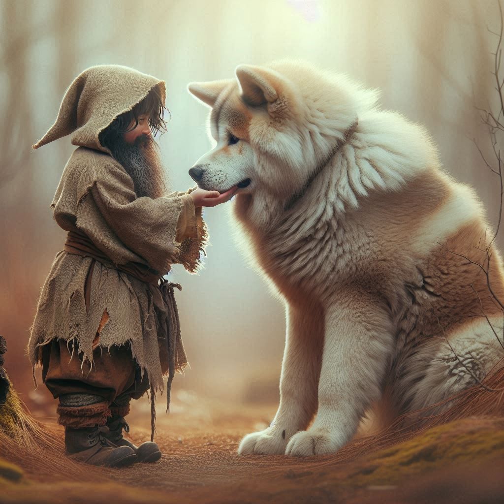 Norman and his pet dog