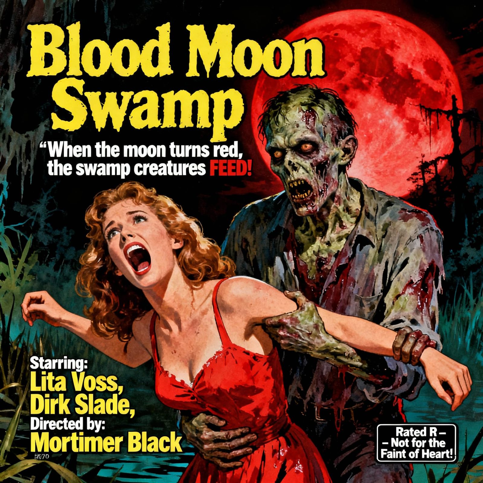 Blood Moon Swamp - When the moon turns red, the swamp creatures FEED!  by @SueD