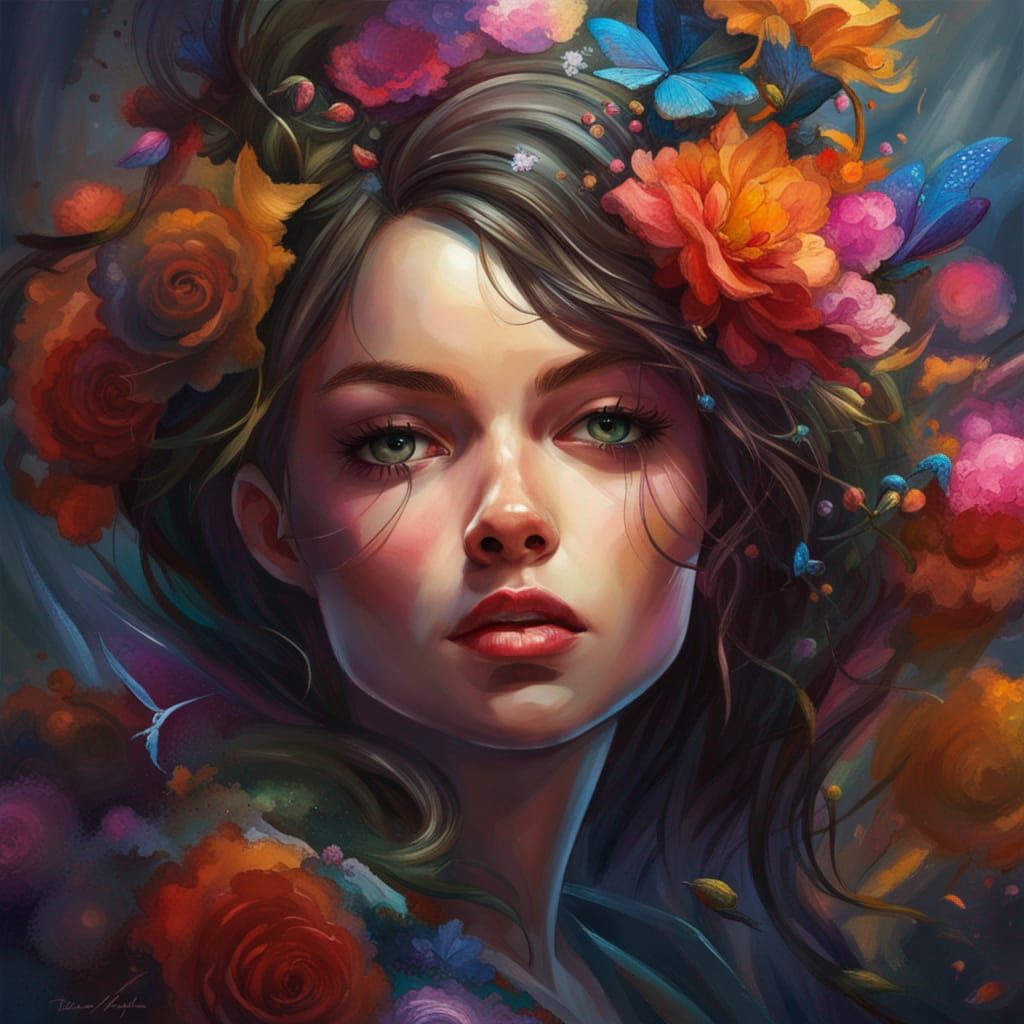 flower girl - AI Generated Artwork - NightCafe Creator