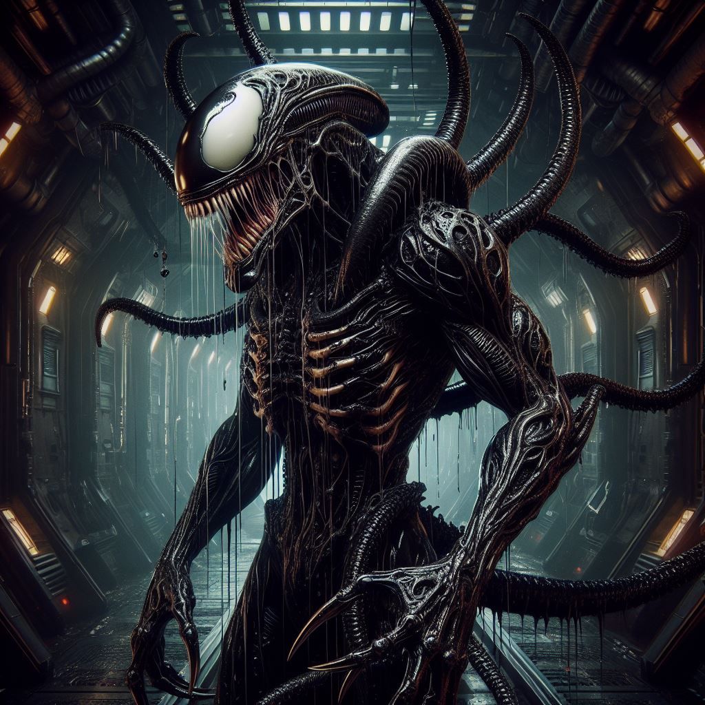 Venom & Xenomorph Hybrid - AI Generated Artwork - NightCafe Creator