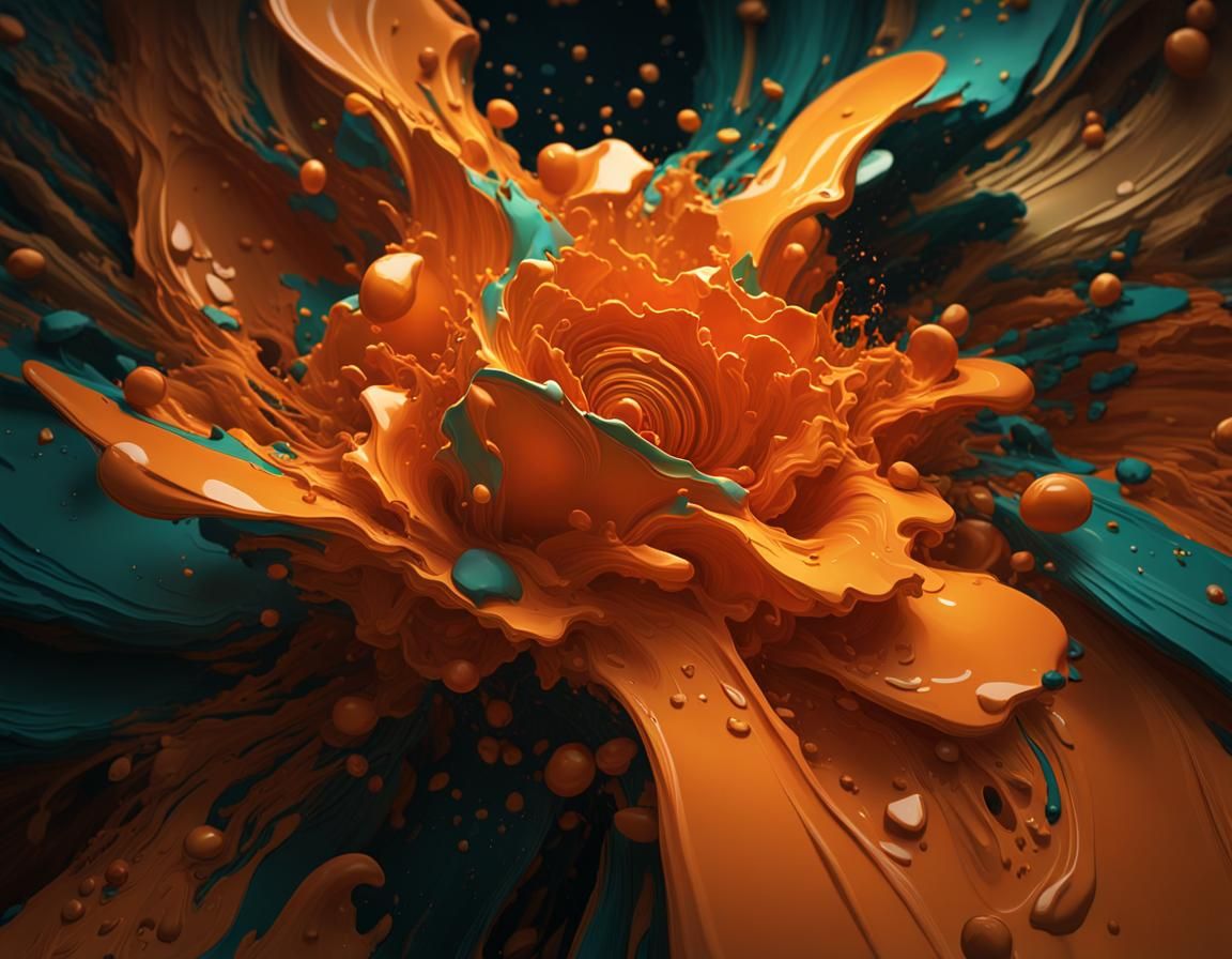 Abstract Art with Complementary Colors in Unreal Engine 5