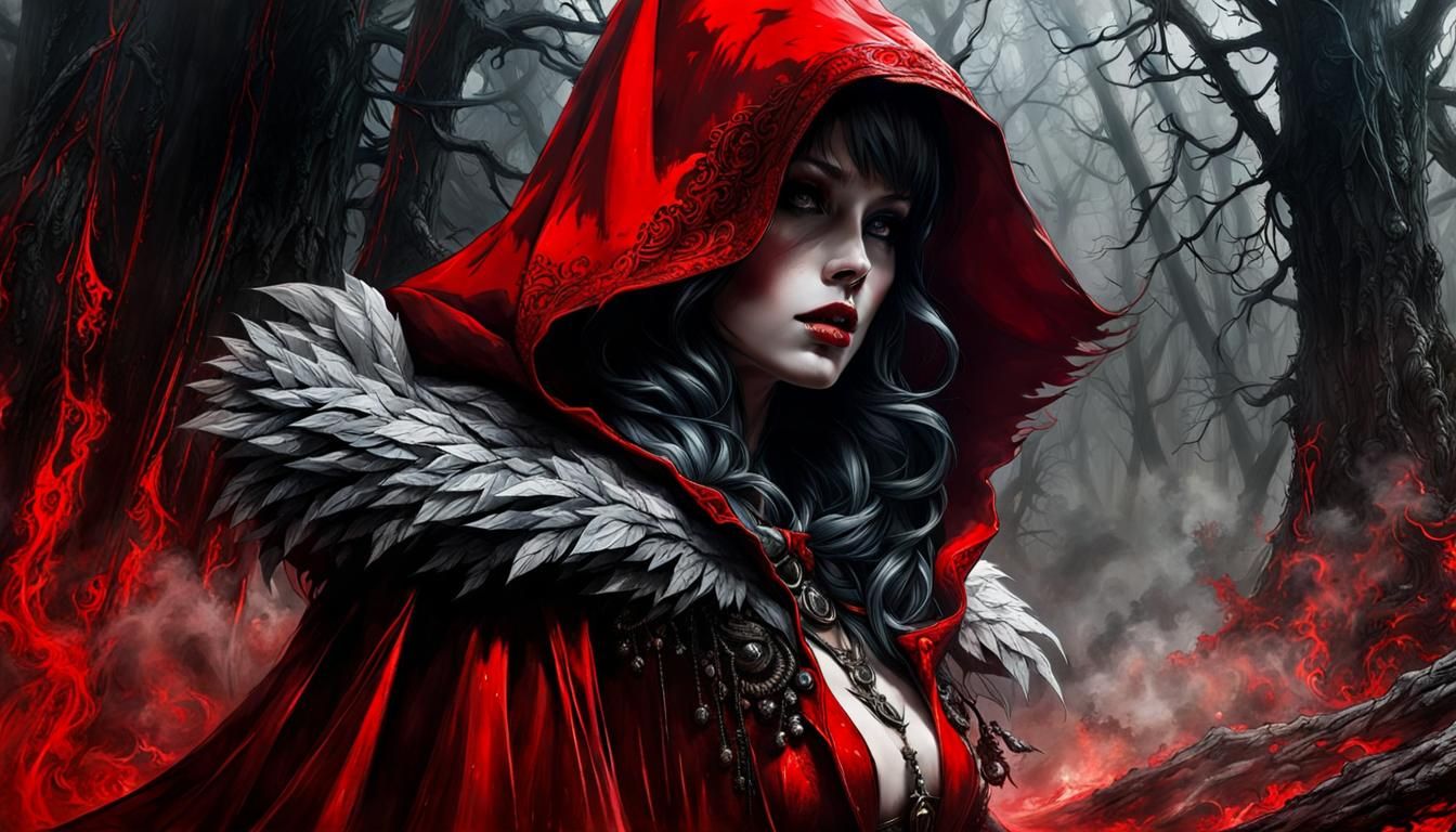 Little Crimson Riding Hood - AI Generated Artwork - NightCafe Creator