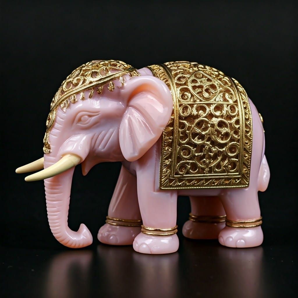 Pink elephant, opal