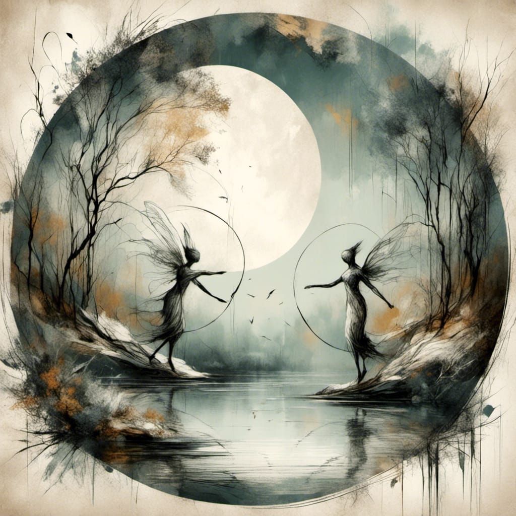 <lora:Marble:1.0> Magical lake with fairies dancing above th...