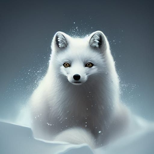 Arctic Fox Baby - AI Generated Artwork - NightCafe Creator