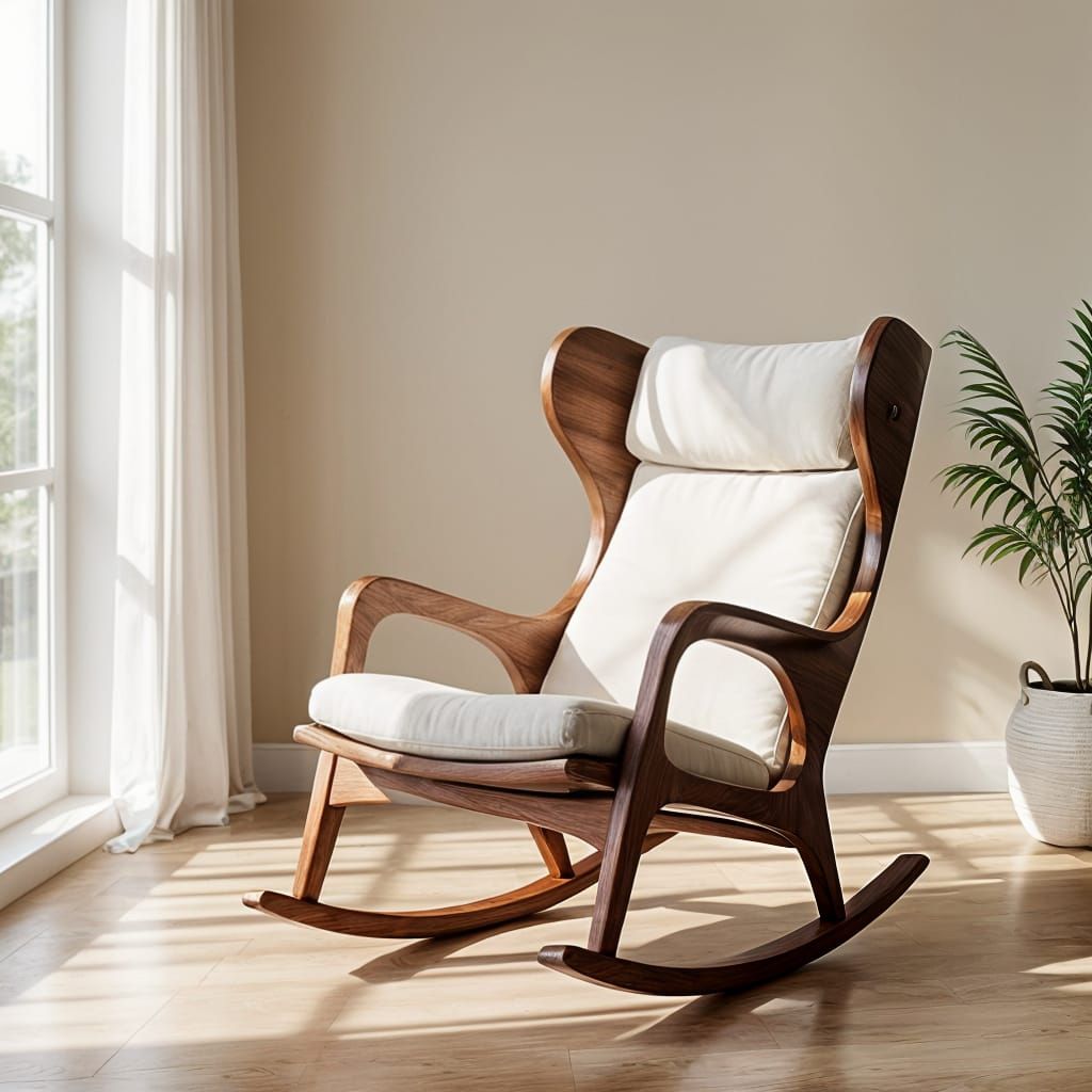 Modern Scandinavian Rocking Chair  by @Blue Nosed