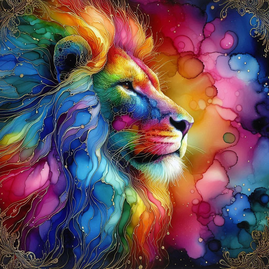 Colorful Lion