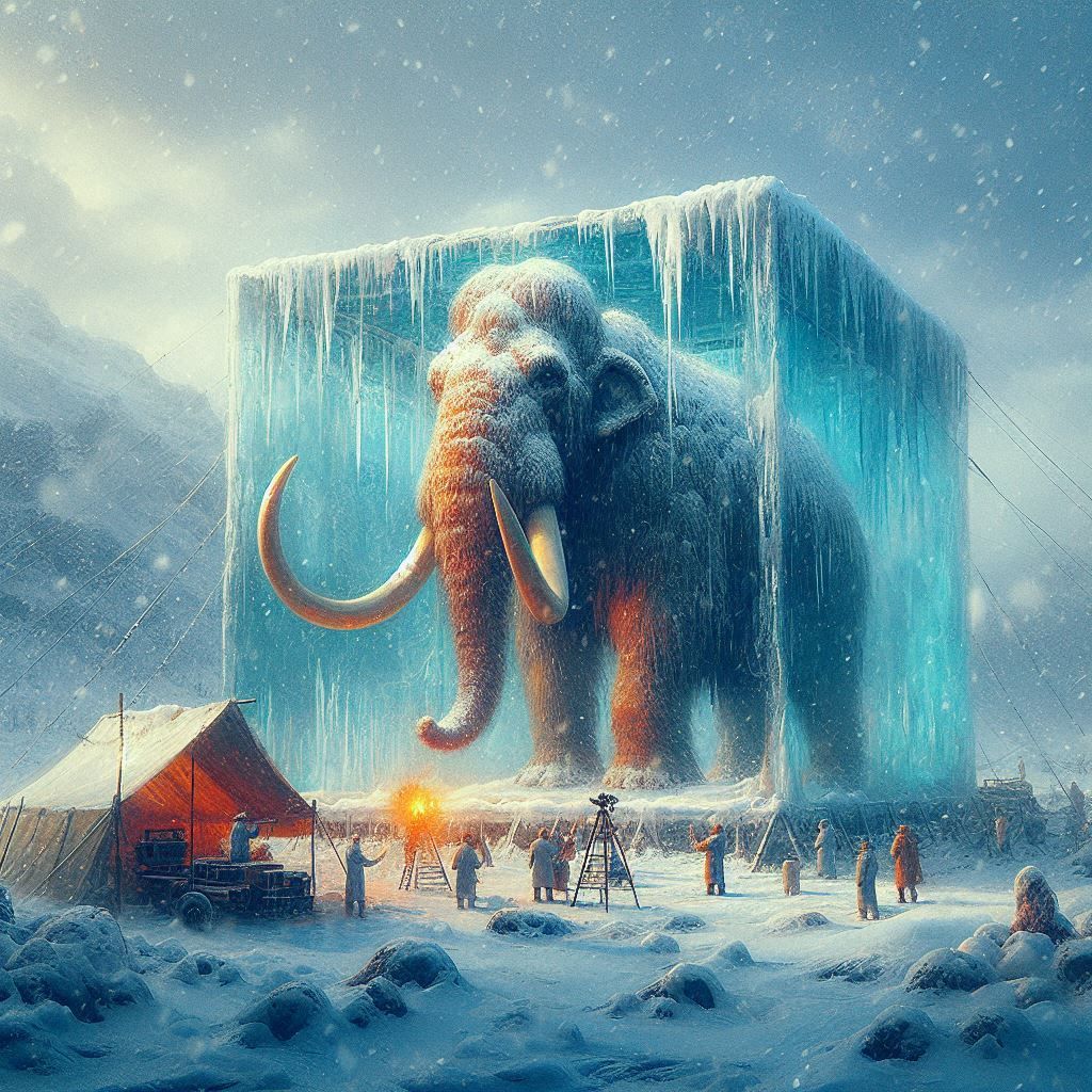 Trapped in the box crystal ice