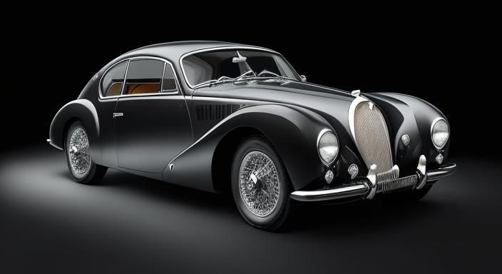 1947 black big car fastback