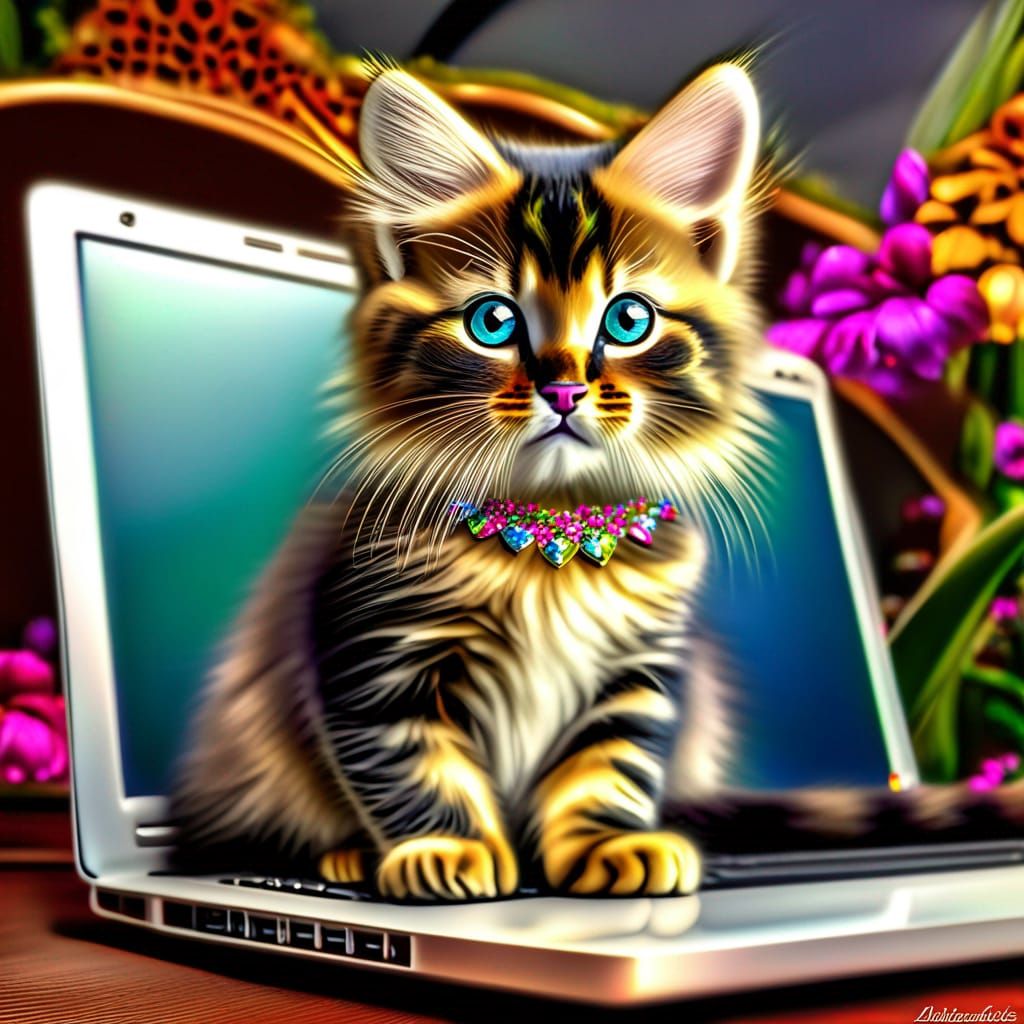 Cat Blogger - AI Generated Artwork - NightCafe Creator