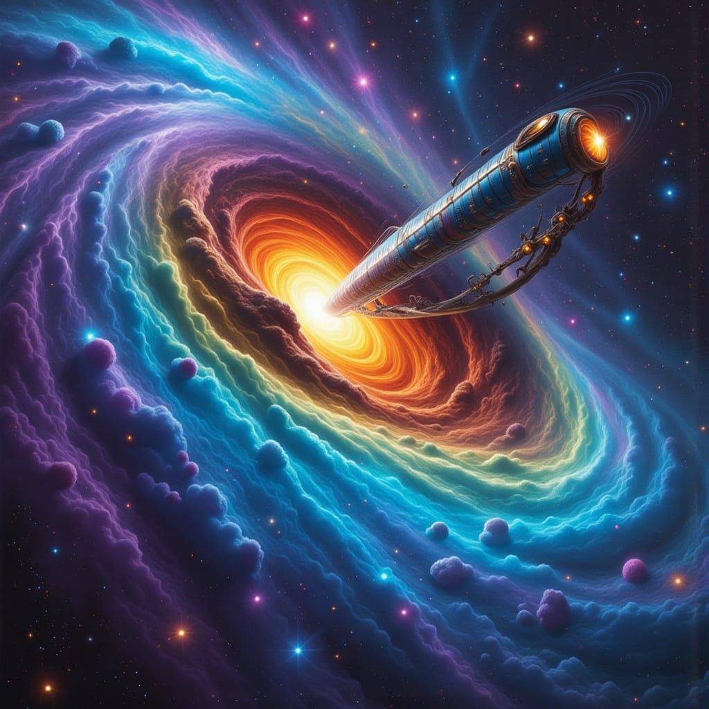 An Unmanned Probe Is Pulled Along With A Nebula Into A Black Hole!