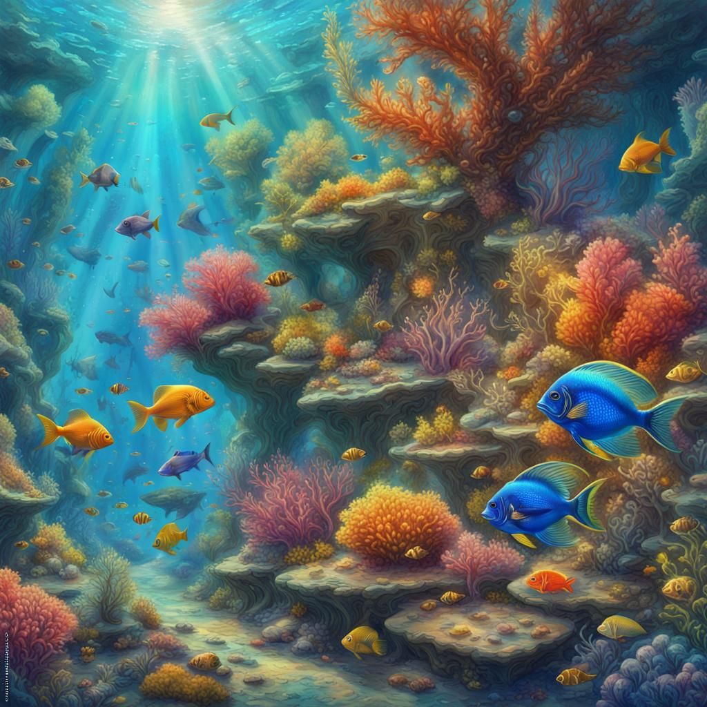 coral reef  by @Nama