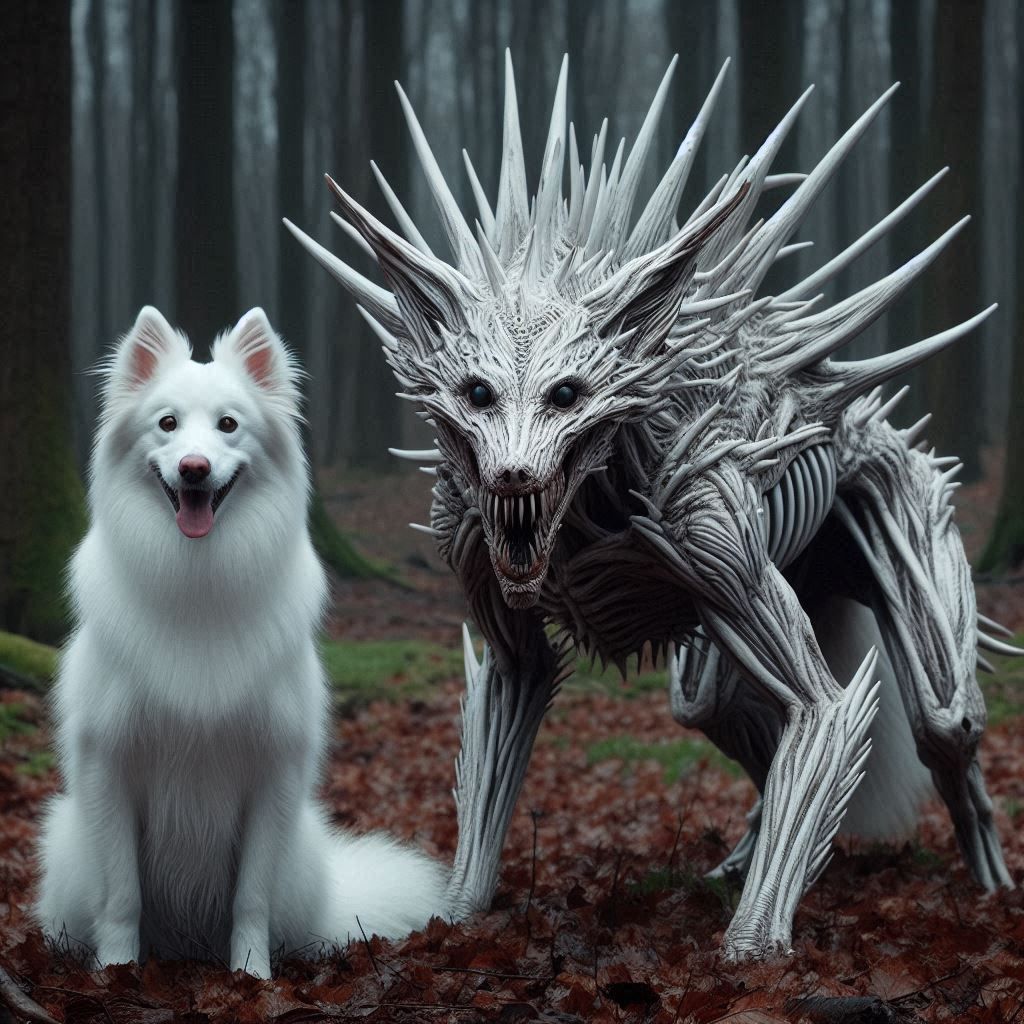 Dog and white spike hybrid