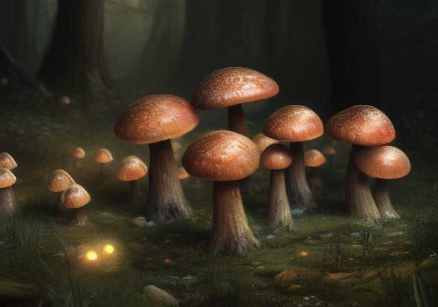 mushrooms - AI Generated Artwork - NightCafe Creator