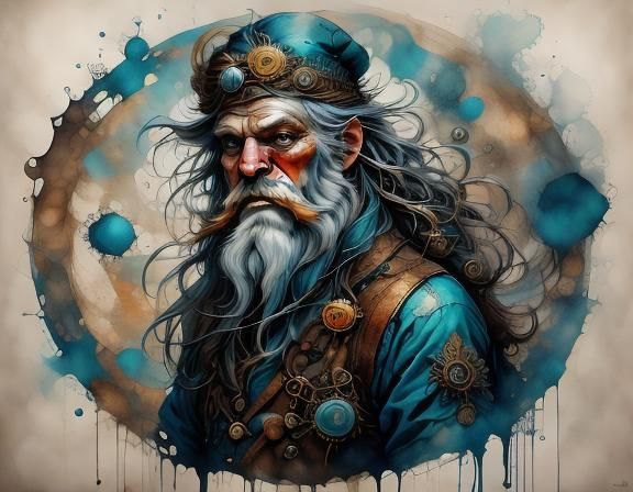 Inky Portraits Balshavap in Steampunk Aesthetic