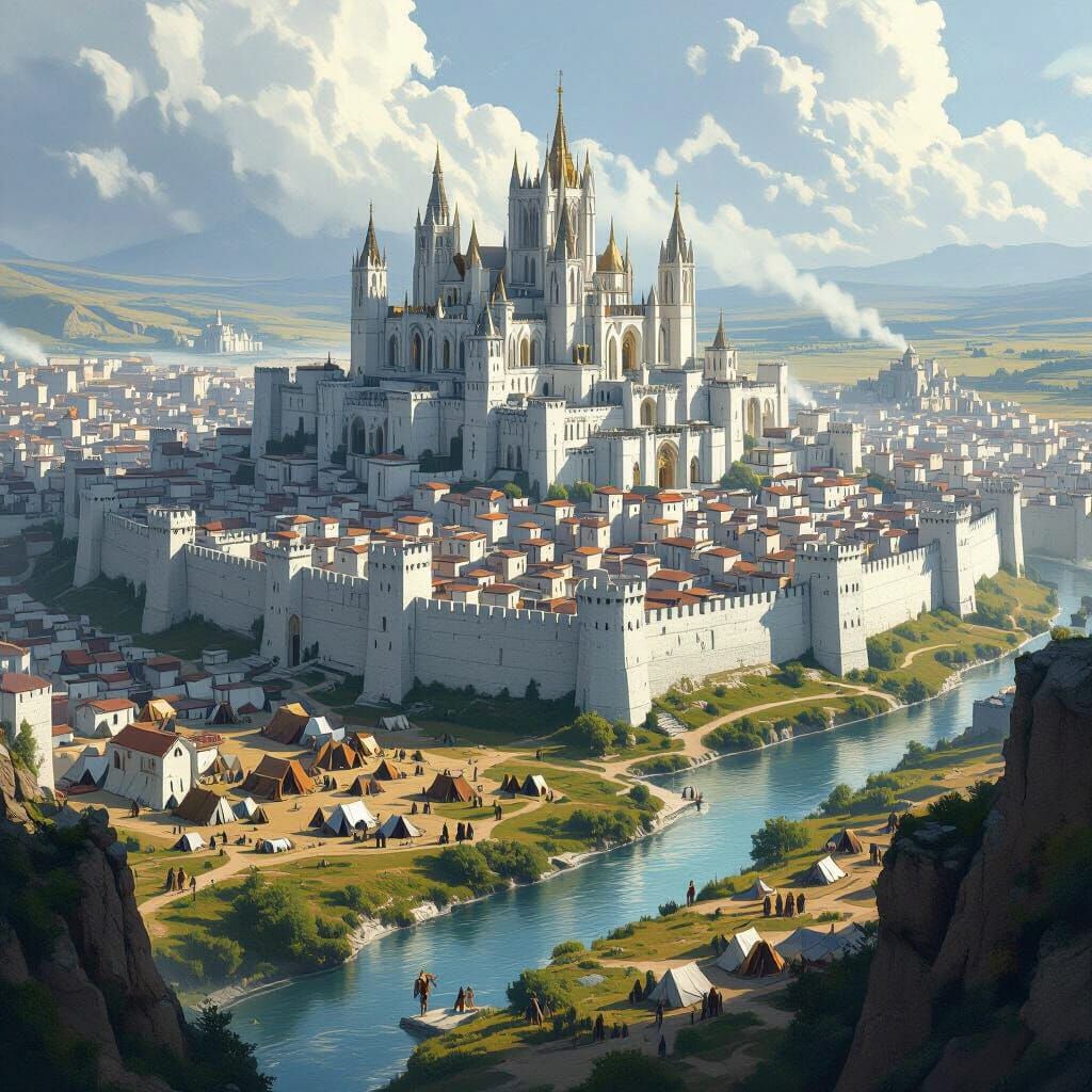 Ciao, m8 servirebbe l immagine da far vedere ai giocatori per dnd di una capitale della mis campagna, bastione dell alba, che é una citta ci...