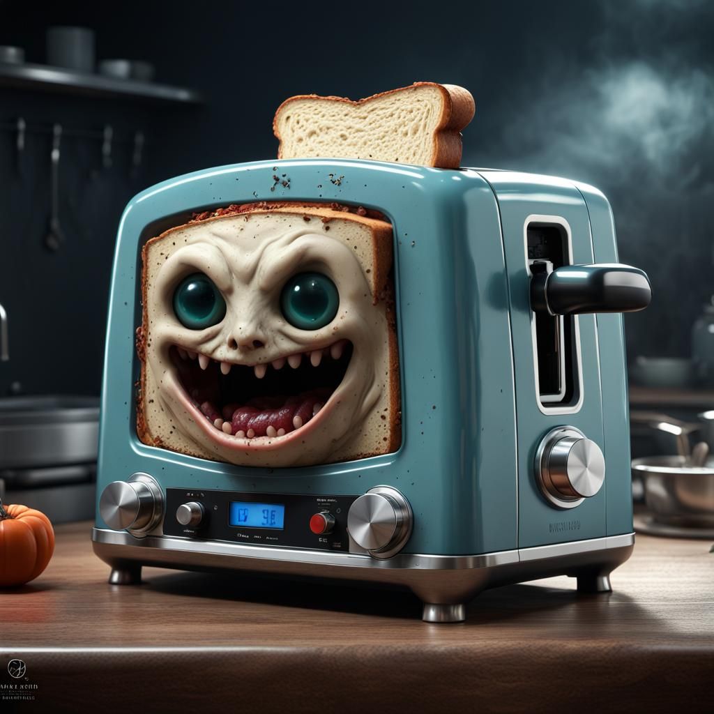 Creepy Toaster  by @Poodles and Puddles