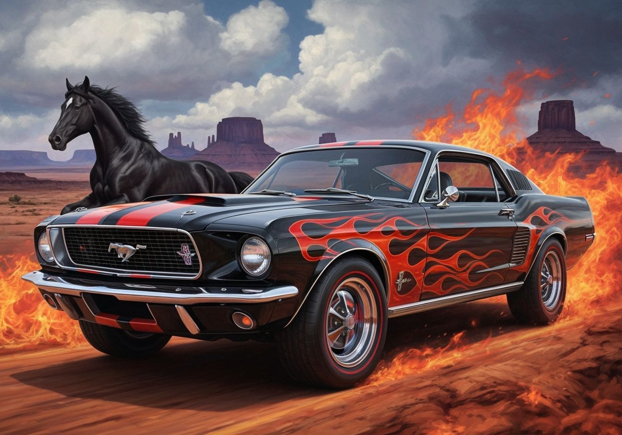 Powerful classic muscle car  by @Neverland
